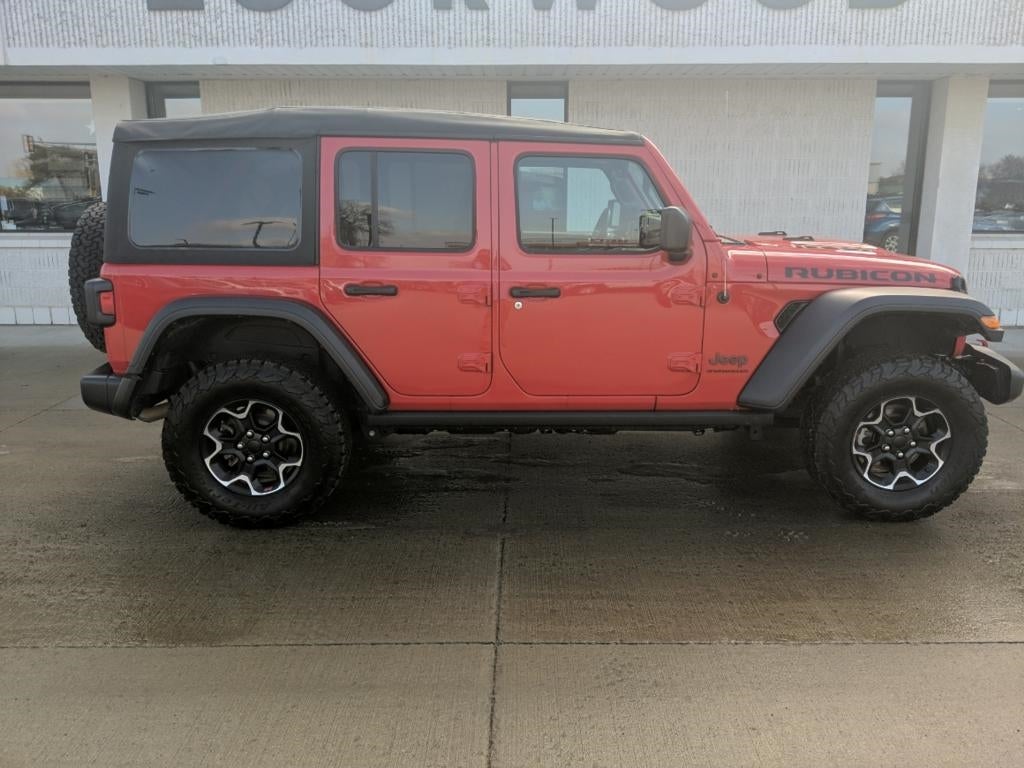 Used 2023 Jeep Wrangler 4-Door Rubicon with VIN 1C4HJXFN2PW594450 for sale in Marshall, Minnesota