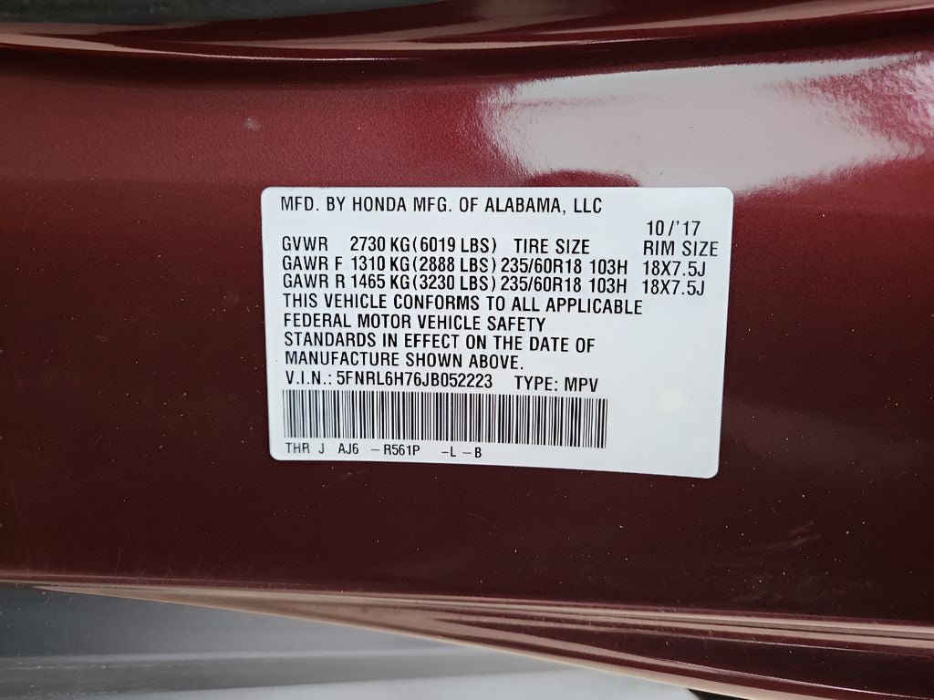 2018 Honda Odyssey EX-L